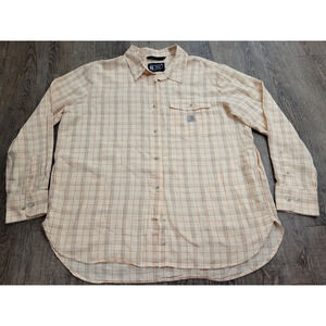 Carhartt 104758 - Loose Fit Light Weight Women's Plaid Shirt XL Long Sleeve